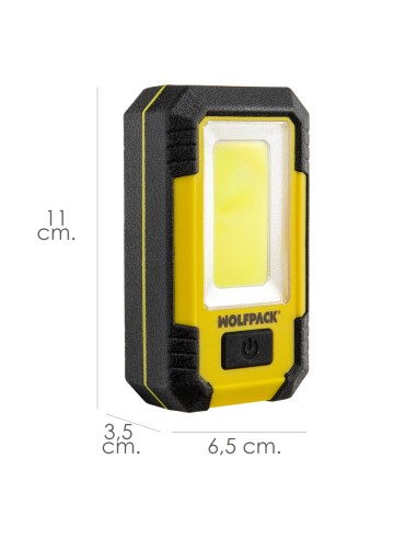 Linterna LED Profesional Compacta Engomada Bateria Recargable 500 Lumenes Con Función Powerbank, Iman, Soporte y Gancho