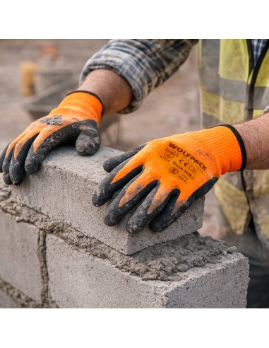 Guantes Nylon Con Palma En Foam y Puntos Nitrilo Touch 6"