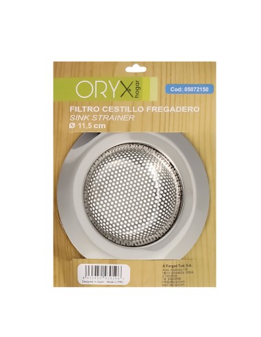 Filtro Cestillo Fregaderos / Lavabo Cocinas Ø 11,5 cm.