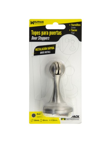 Tope Puerta Retenedor Magnetico Extrafuerte Acero Inoxidable Para Pared y Suelo