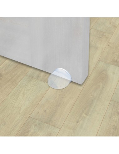 Tope Puerta Adhesivo Transparente Media Luna