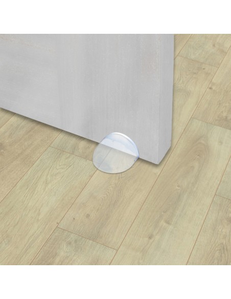 Tope Puerta Adhesivo Transparente Media Luna