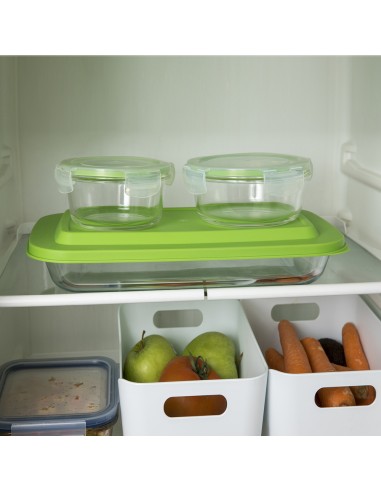 Fuente Cristal Rectangular Con Tapa 2 Litros 36 x 22 x 6.5 (Alt) cm.