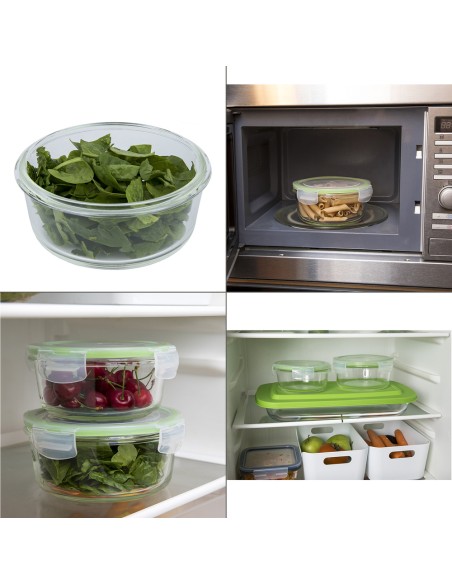 Recipiente Hermetico Cristal Redondo 850 ml. Ø 165 x 8 (alt) cm.