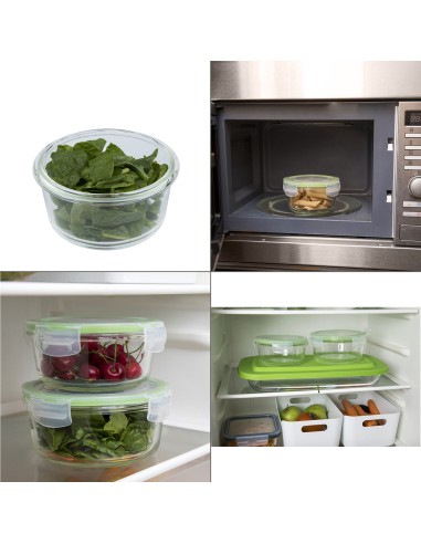 Recipiente Hermetico Cristal Redondo 400 ml. Ø 125 x 7 (alt) cm.