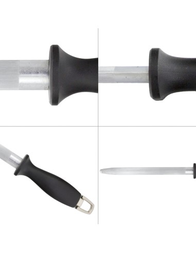 Chaira Afiladora Ovalada 25 cm. Negra.