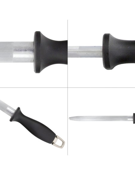 Chaira Afiladora Ovalada 25 cm. Negra.