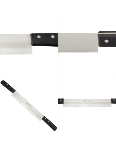 Cuchillo Grenoble Quesero 2 Mangos Hoja Acero Inoxidable 25 cm. Negro