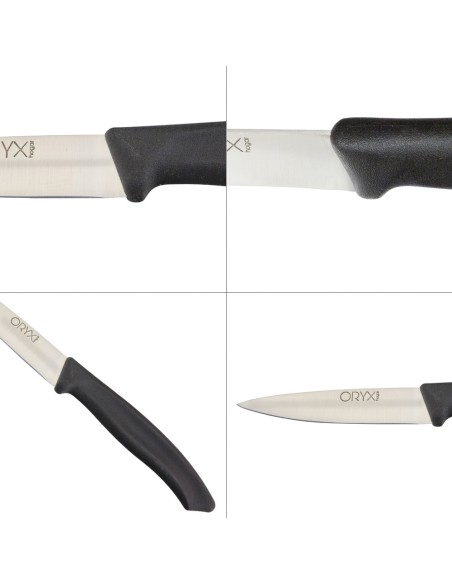 Cuchillo Nuuk Mondador Hoja Acero Inoxidable 9 cm. Negro (Blister 3 Piezas)