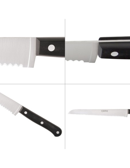 Cuchillo Grenoble Panero Hoja Acero Inoxidable 20 cm. Negro