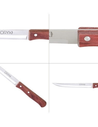 Cuchillo Montana Cocina Hoja Acero Inoxidable 15 cm. Mango Madera