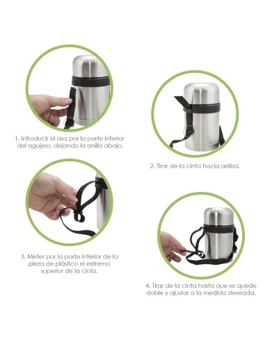 Termo Solidos y Liquidos Acero Inoxidable Antigoteo 750 Ml.