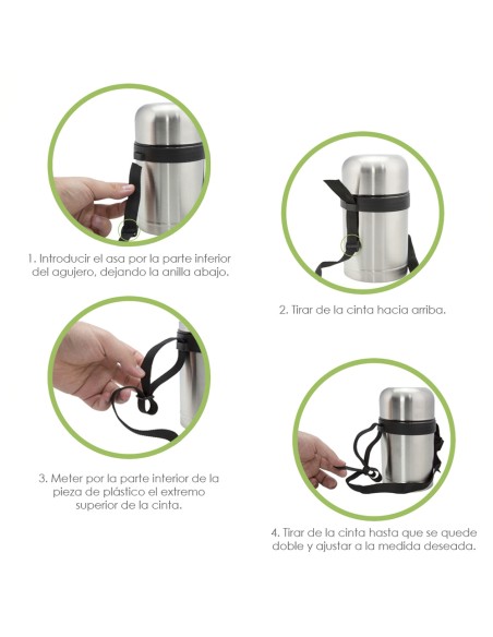 Termo Solidos y Liquidos Acero Inoxidable Antigoteo 750 Ml.