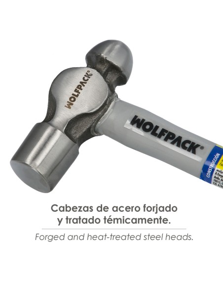 Martillo Bola 500 Gramos Mango Fibra Vidrio