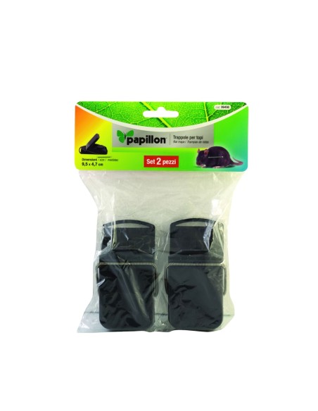 Trampa ratones plastico 9.5 x 4.7 cm. (Bolsa 2 unidades)
