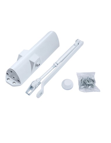 Cierra Puertas Con Retenedor Fuerza 4. Color Blanco (Puertas 90/120 cm.)