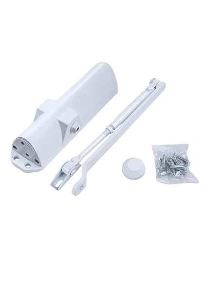 Cierra Puertas Con Retenedor Fuerza 4. Color Blanco (Puertas 90/120 cm.)