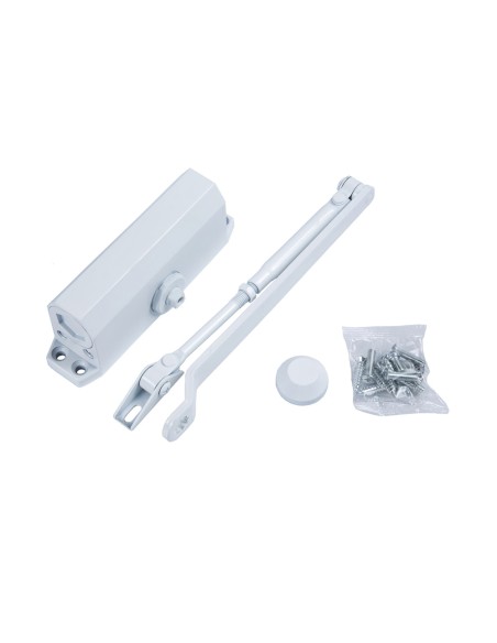 Cierra Puertas Con Retenedor Fuerza 2. Color Blanco (Puertas 70/90 cm.)