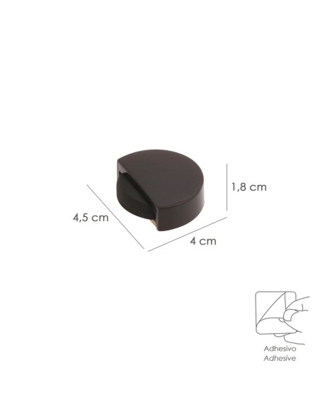 Tope Puerta Adhesivo Silencioso Marrón