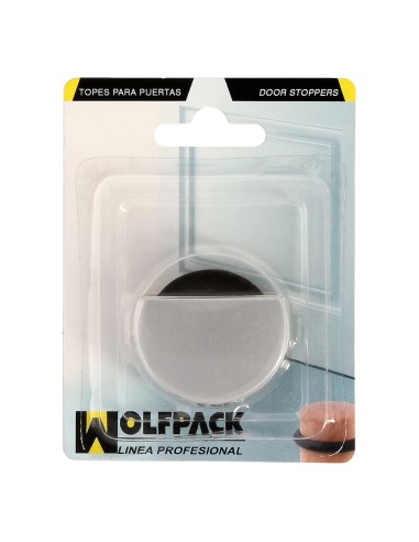 Tope Puerta Adhesivo Silencioso Cromo Mate