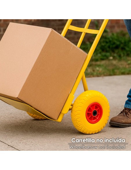 Rueda Carretilla Almacen / Sacos Maciza Llanta Plástico 20 mm.