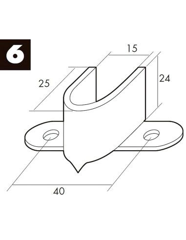 Soporte Persiana Pincho Nº3 Zincado