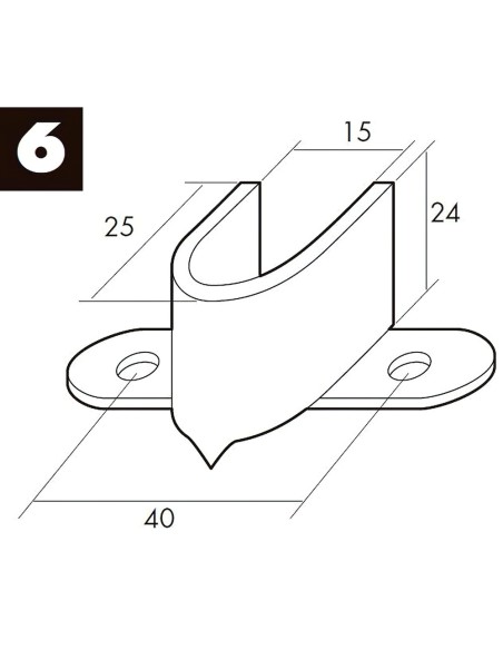 Soporte Persiana Pincho Nº3 Zincado