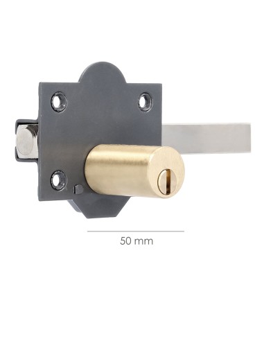 Cerrojo b-6 llave 2 lados de 165mm cilindro redondo de 50mm