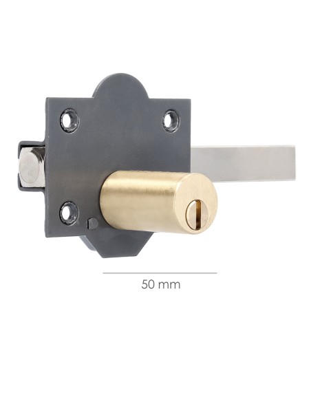 Cerrojo b-6 llave 2 lados de 165mm cilindro redondo de 50mm