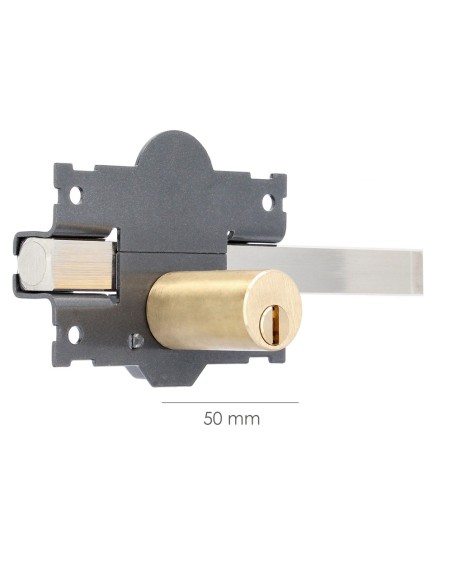 Cerrojo b-2 llave 2 lados pasador de 183mm cilindro redondo de 50mm