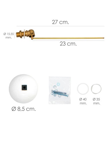 Bolsa De Accesorios Cisterna Alta, Accesorios de WC alto, Mecanismo cisterna alta,