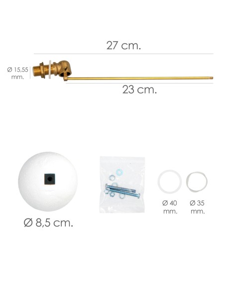 Bolsa De Accesorios Cisterna Alta, Accesorios de WC alto, Mecanismo cisterna alta,