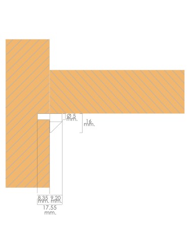 Soporte de Plastico Con Anclaje Metalico 5 Ø mm. Para Estanterias / Estantes (Caja 100 Unidades)