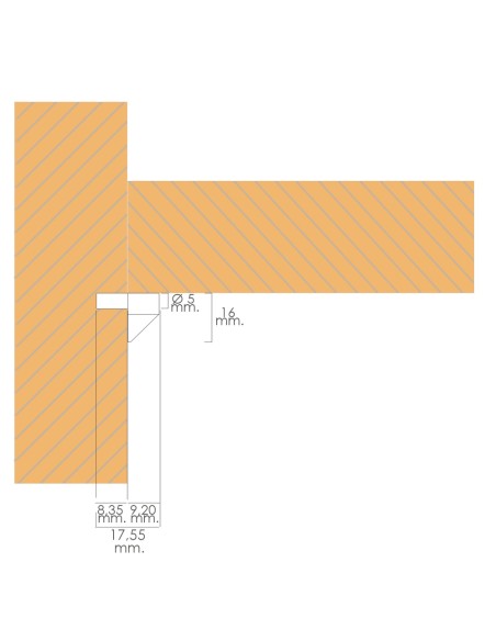 Soporte de Plastico Con Anclaje Metalico 5 Ø mm. Para Estanterias / Estantes (Caja 100 Unidades)