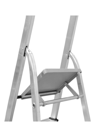 Oryx Escalera Aluminio 8 Peldaños Plegable, Uso doméstico, Antideslizante, Ligera y Resistente