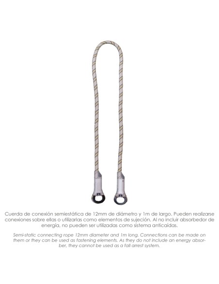 Cinturon Seguridad con Cuerda y Mosquetón
