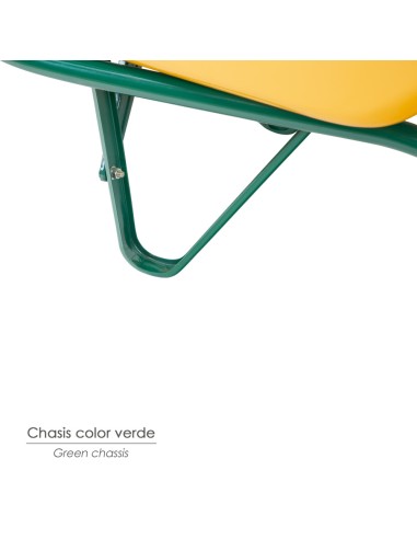 Carretilla Obra Amarilla Metálica Desmontada