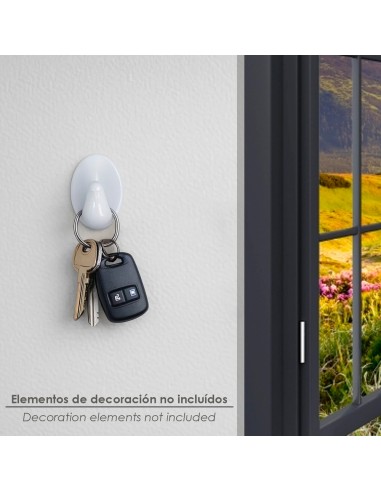 Colgador Oryx Blanco Grande (Blister 2 Unidades) Adhesivo
