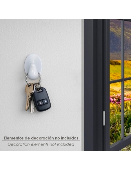 Colgador Oryx Blanco Grande (Blister 2 Unidades) Adhesivo