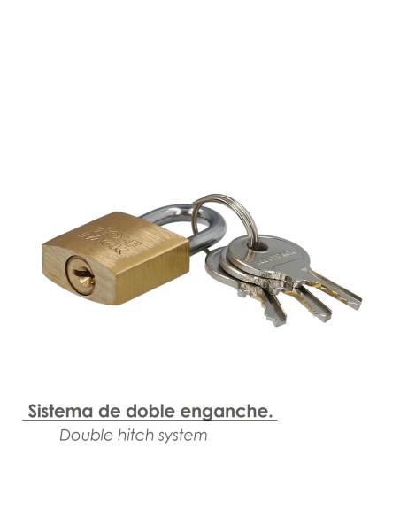 Candado Laton Arco Normal 20 mm.