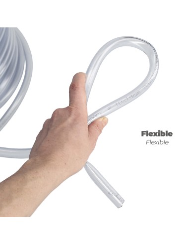 Manguera Transparente Nivel 8x12 mm. Rollo 50 metros