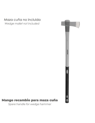 Mango Fibra Vidrio Maza Cuña 3 Kg 54x34 mm. Oval Conico