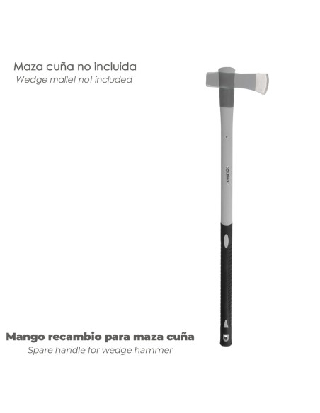 Mango Fibra Vidrio Maza Cuña 3 Kg 54x34 mm. Oval Conico