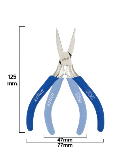 Alicates Mini Boca Plana 125 mm.