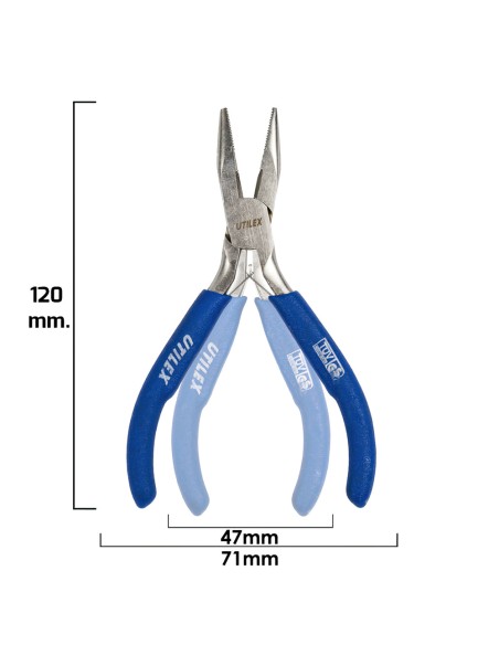 Alicates Mini Boca Recta 120 mm.