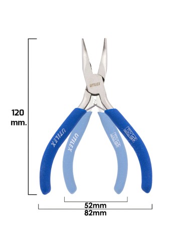 Alicates Mini Boca Curva 120 mm.