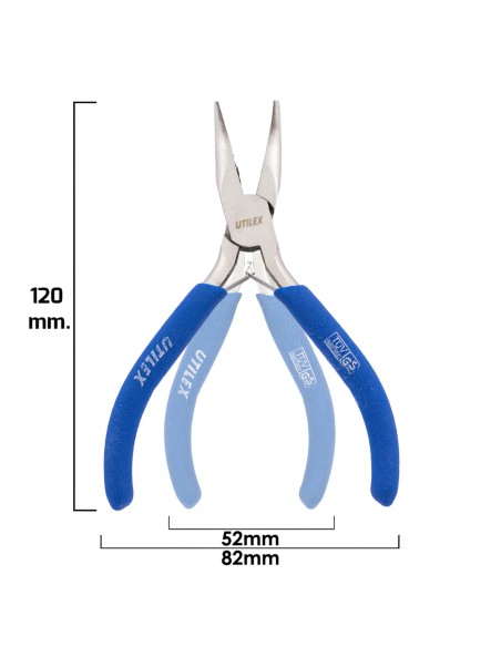 Alicates Mini Boca Curva 120 mm.