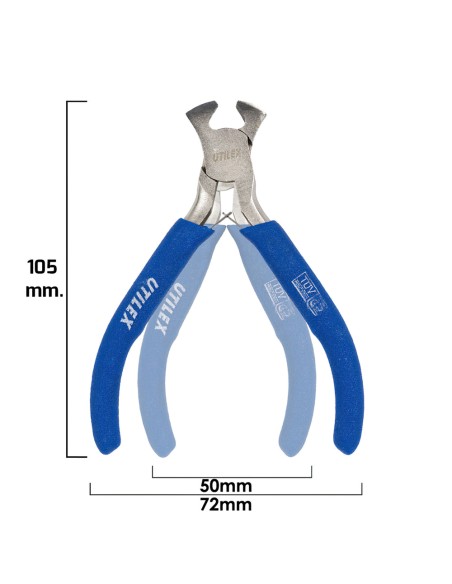 Alicates Mini Corte Frontal 105 mm.
