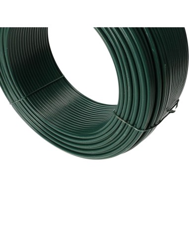 Alambre plastificado Verde Rollo 25 Kg. / Nº17