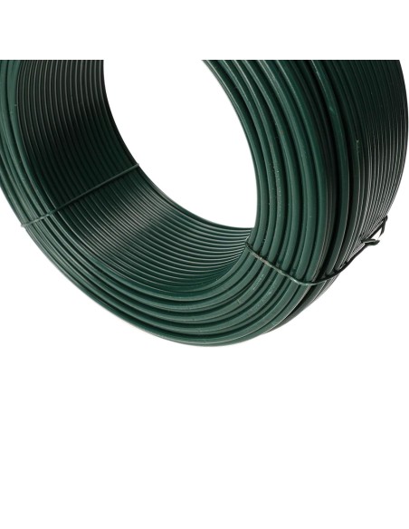 Alambre plastificado Verde Rollo 25 Kg. / Nº17